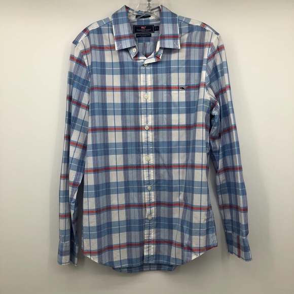 Vineyard Vines Other - Vineyard Vines Plaid Tucker Shirt Small Blue Button-Down Mens Slim Fit Teal